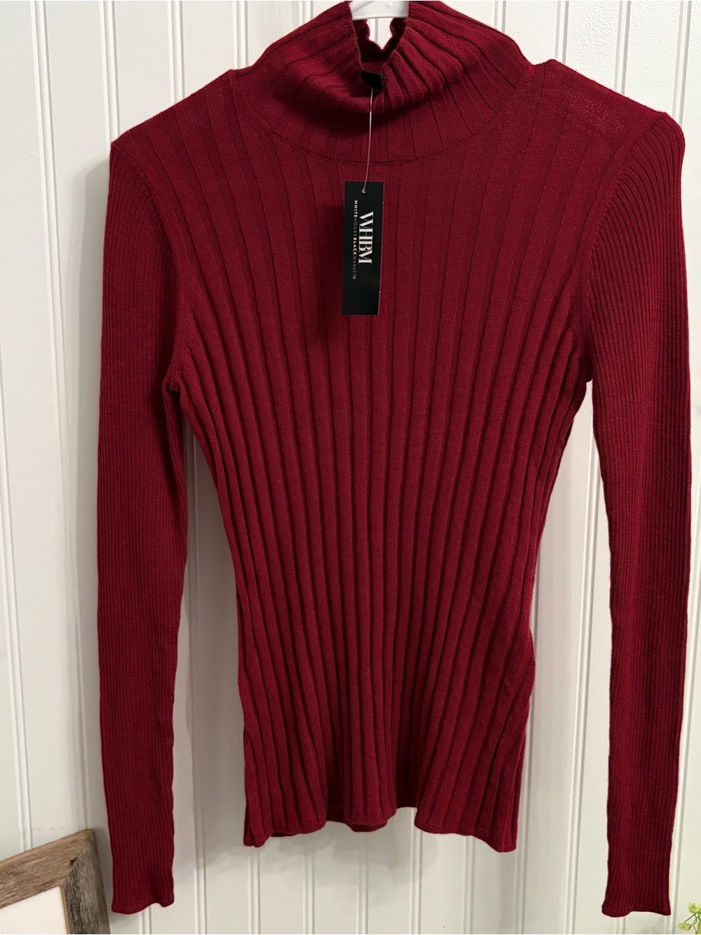 White House Black Market Ribbed Turtleneck Sweater
